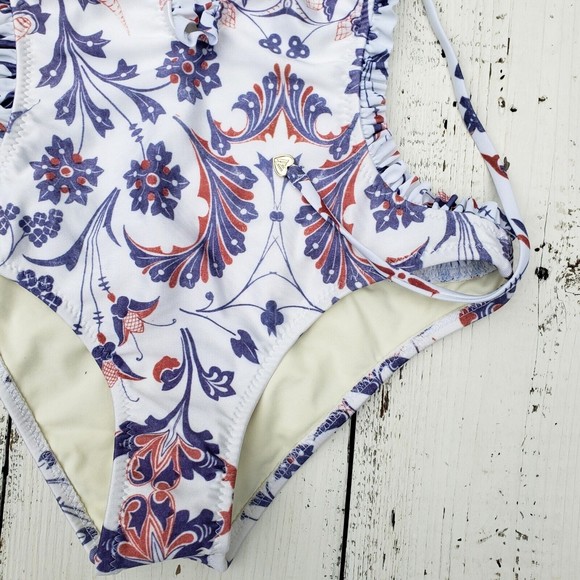 WILDFOX American Paisley Halter One-Piece Monokini Swimsuit Women's Size XS NEW - Picture 6 of 10